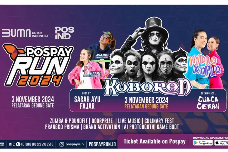 Jelang Pospay Run 2024 3 November, Tiket Bisa Dibeli di di Pospay