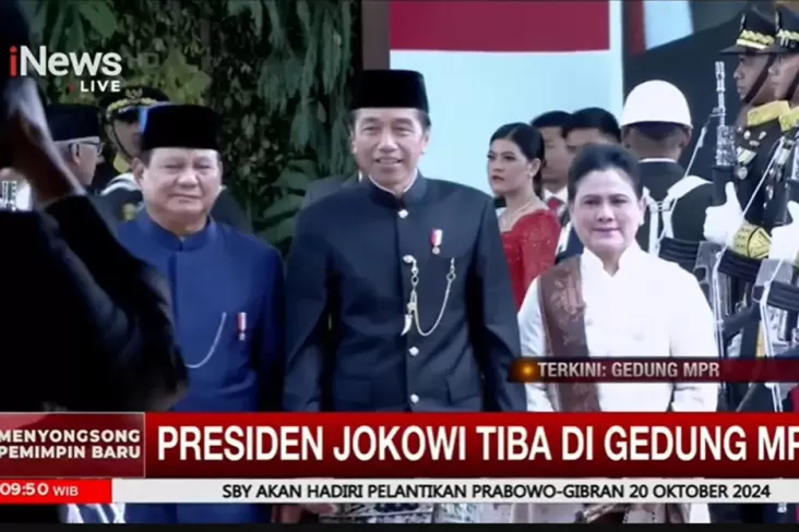 Presiden Jokowi juga Wapres Ma’ruf Amin Tiba di pada Gedung MPR/DPR