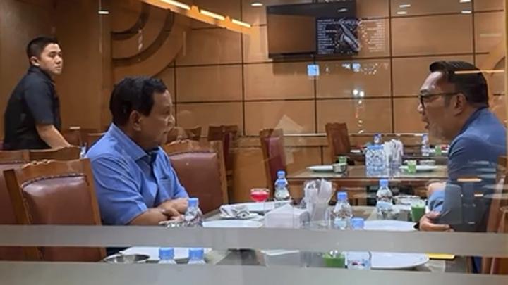 Makan Waktu petang Ridwan Kamil – Prabowo, Disusul dengan Jokowi di di Tengah Elektabilitas Naik Turun